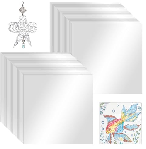 OLYCRAFT 100 hojas de aluminio y metal para manualidades, 15 x 15 cm, lámina metálica plateada de doble cara de 0,1 mm de grosor, lámina de estaño para pintar, grabar y grabar en relieve, proyectos de