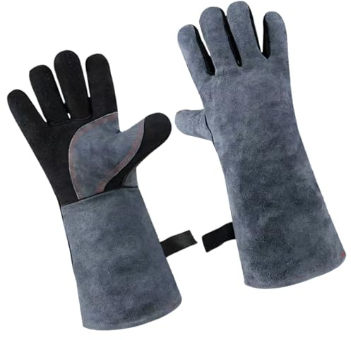 Guantes de soldadura profesionales con cobertura extendida del antebrazo 500 °C, resistencia al calor, ideales para herreros y fabricantes, guantes de soldadura