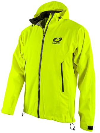O'NEAL | Mountainbike-Jacke | MTB Mountainbike DH Downhill FR Freeride | Wasserdicht, Unterarmbelüftung, Soft-Touch-Material | Tsunami Rain Jacket | Erwachsene | Neon-Gelb | Größe L