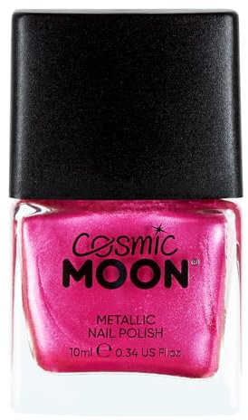 Metallic Nail Polish by Cosmic Moon - Pink - Highly pigmented Nail Varnish - 10ml