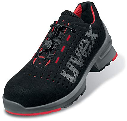 Uvex 1 Work Trainers - Safety Shoes S1 - Width 12 - Size 9.5 Black Red