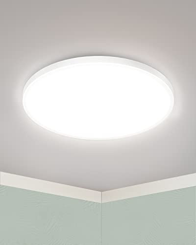 ArkCamp Bathroom Ceiling Light 5000K, 24W 1950LM LED Waterproof, Modern Flush Light, Eye Protecting for Kitchen, Kids Bedroom, Stairwell Lighting