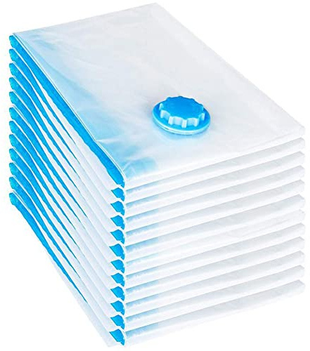 Sacchetti sottovuoto per vestiti – 10 PZ 100 x 120 cm Sacchetti di immagazzinaggio per vestiti riutilizzabili, sacchetti sottovuoto, con chiusura ermetica e sacchetti da viaggio salvaspazio, per