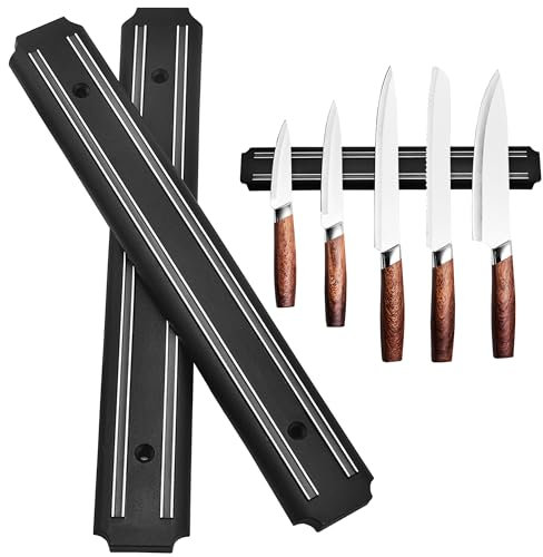 Barra magnetica per coltelli 2 pezzi 33 cm portacoltelli magnetico porta coltelli magnetico calamita per coltelli da cucina barra magnetica coltelli banda magnetica per coltelli