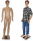BITUXX Schaufensterpuppe männlich Junge Schaufensterfigur Mannequin Schneiderpuppe 360° beweglich 140cm