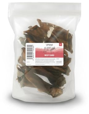 Beef Ears - Naturally Air-Dried Dog Treats Chews - Long Lasting, Healthy, Grain Free & High in Protein (x10)
