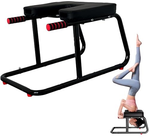 JSM FITNESS Yoga Kopfstandhocker, Yoga Stuhl für Kopfstand, Yoga Hocker zum Core- und Yogatraining, Stabiler Stahlkonstruktion, Headstand Inversion Chair, Inversion Bank für Zuhause, Gleitschutzmatte