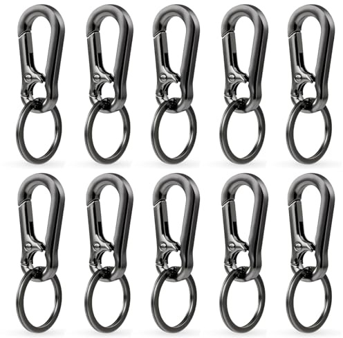 Pezzi Moschettone Acciaio - Portachiavi Carabiner Arrampicata Palestra - Gancio Metallo Chiavi