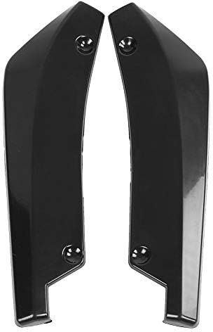 LXBSXY 2 Stück Auto Seitenschweller für Alfa Romeo Matta Mito Stelvio Giulia, Karosserie Spoilerlippe ABS Rocker Splitter Winglet Wings Canard Diffusor Auto Spoiler Styling Zubehör,Front-Black