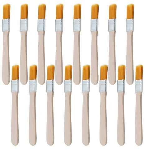 16 Pcs Half Inch Paint Brush 1/2 Inch Small Paintbrush, Small Paint Brushes - Soft Bristle Wood Handle Trim Painting Brush for Walls Doors Cabinets Furniture Touch up & Crafts