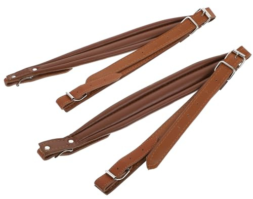 BESTonZON Lot de 2 Sangles d'Accordéon Réglables pour Basse 16-120 Basses Longueur 83-110 CM Couleur Café Ceintures Confortables et Universelles pour Instruments de Musique