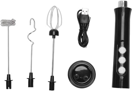 Depisuta Varilla Espumadora de Leche Potente para Cocina, Batidora Eléctrica Recargable, Espumadora de Mano para café, Lattes, Capuchino, Matcha y Chocolate caliente.