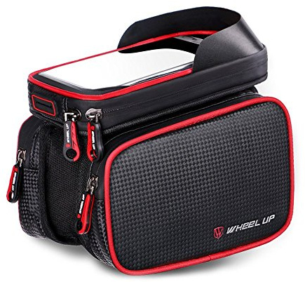 XPhonew Bike Frame Bag, Waterproof Bike Phone Mount Holder Bicycle Front Top Tube Pouch Pannier Cycling Frame Storage Bags for iPhone 16 15 14 13 12 11 Pro Max X 8 Plus Samsung Smartphones up to 6.7''