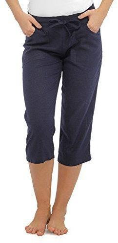 INSIGNIA Ladies Womens Linen Casual Short Trousers Crop 3/4