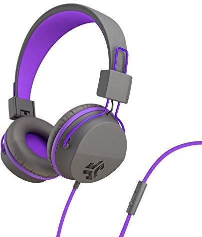 JLab JBuddies Studio Kinderkopfhörer mit Kabel – On-Ear-Kinder-Kopfhörer für Mädchen und Jungen, Lautstärke begrenzt, Kinder-Kopfhörer mit Mikrofon, Geräuschisolierung, verstellbare Kinder-Kopfhörer,