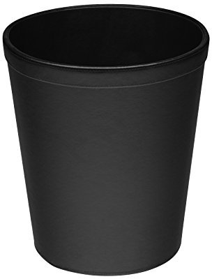 OSCO Faux Leather Waste Bin - Black, BLACKPUWB29