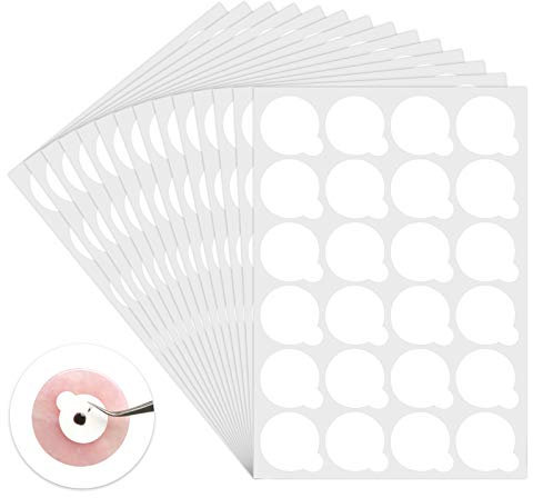 600 Stücke Einweg Wimper Kleben Halter Wimpernverlängerung Kleberaufkleber Pads Aufkleber Papier für Wimpernverlängerung