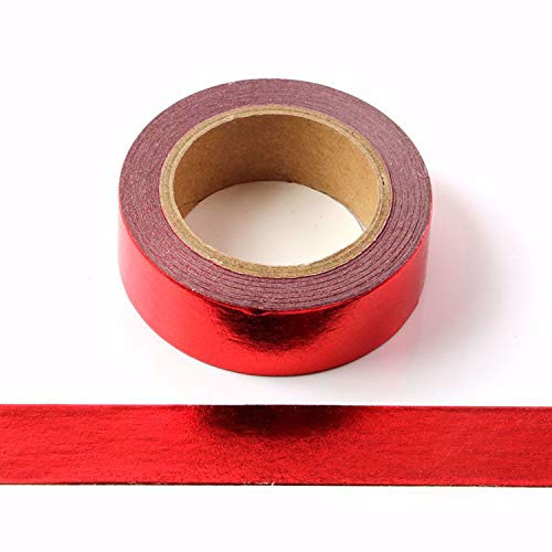 Syntego Cinta de enmascarar autoadhesiva decorativa Washi Tape de lámina sólida 15 mm x 10 metros