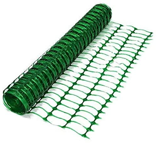 1 Rolle mit 1 m x 50 m Absperrzaun Kunststoff GRÜN, Bauzaun Sicherheitszaun Zaun Netz Gitter (1 Rolle 50 m, Grün)