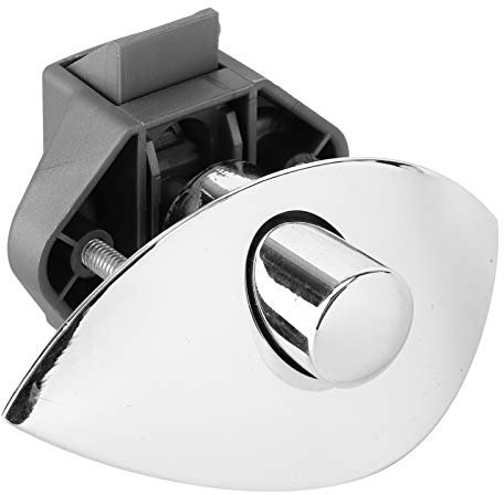 Cerradura de botón de cajón, puerta de armario sin llave, cierre de presión, pestillo de botón de bloqueo de aleación de Zinc para barco marino RV, puerta de armario de madera de 12-25mm(Plata)