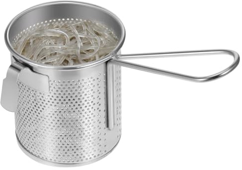 Operitacx Scolapasta Acciaio Inox 6.50 Pollici Con Maglia Fine E Gancio Per Pentola Calda Accessorio Per Verdure E Pasta Facile Da Appendere E Pulire