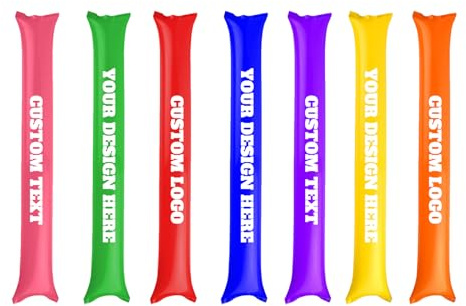 100Pair Custom Thunder Sticks Cheering Sticks with Logo Text, Personalized Boom Sticks Noise Makers for Sporting Events