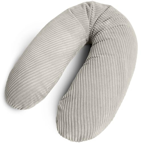 Amilian Coussin d'allaitement XXL 170 cm – Coussin de grossesse pour grossesse et allaitement – Coussin de positionnement avec rembourrage et housse amovible - Tauglanz