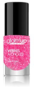 Glam'Up Paris - Vernis à Ongles - Ultra Brillance - Longue Tenue - Séchage Rapide - N°106 - Rose Pailleté