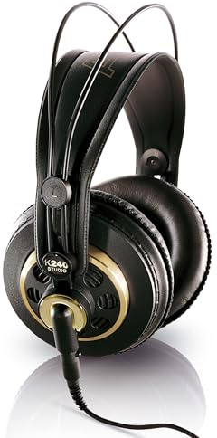 AKG Pro Audio K240 STUDIO Over-Ear, Semi-Open, Professional Studio Headphones (Renewed)