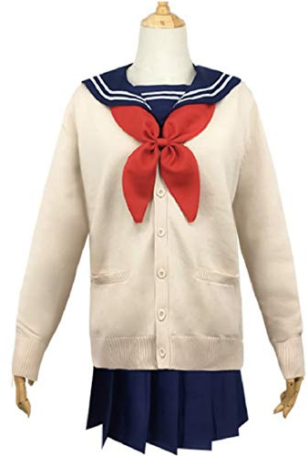 GODNECE Cosplay skoluniform, My Hero Academia Himiko Toga Cosplay Uniform – M