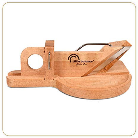 Little Balance 8422 La Conviviale – Guillotina para salchichas – Fabricación 100% francesa – Hoja de acero inoxidable Esprit de Thiers – Madera Haya