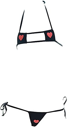 SINGUYUN Sexig mikrobikini för kvinnor, anime, bikini, cosplay, underkläder, kawaii, paket med bh och trosa, söt, en storlek