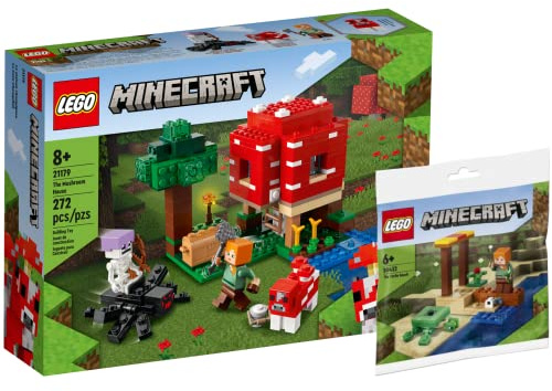 Lego Minecraft Set - Das Pilzhaus 21179 + Minecraft 30432 Schildkrötenstrand (Polybag)