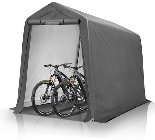 GARTOO 6' x 7' Outdoor Storage Shelter Shed, Gray
