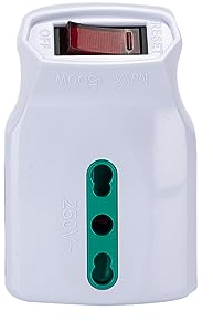 FANTON Adattatore triplo spina italiana 10A - 3 prese bipasso italiane 16A e interruttore automatico di sovraccarico 87315