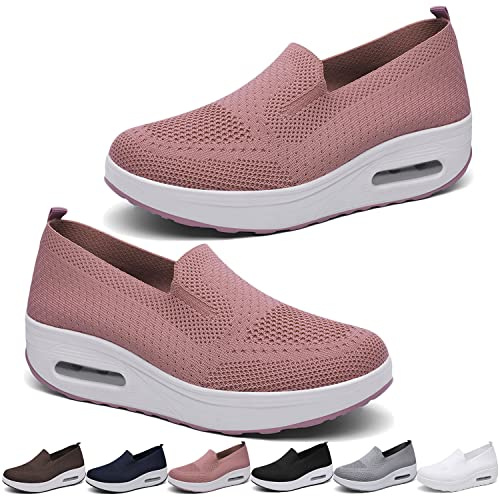 Women's Orthopedic Sneakers, Zapatillas OrtopéDicas para Mujer, Zapatillas Deportivas con Plataforma Elástica y Malla para Mujer, para Ponerse de pie, Correr, Caminar, Trabajar
