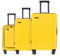 ETERNITIVE - Hartschalenkoffer Set I Leichter Rollkoffer aus ABS I Größe: 75,5 x 65,5 x 55 cm I Reisekoffer mit Rollen 360° I Koffer Handgepäck 40L 62,5L 96L I Trolley mit TSA-Schloss I Gelb
