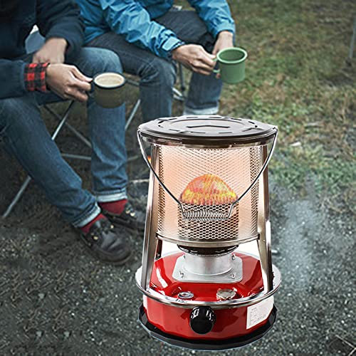Estufa de queroseno para acampar, estufa de petróleo portátil, quemador de estufa de queroseno para calefacción de espacios interiores sin electricidad, calentador de parafina de 4,6 l 6 l, para