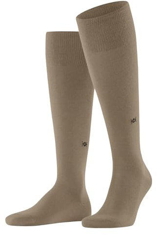 Burlington Leeds M Kh cotone lana al ginocchio tinta unita 1 paio, Calzini lunghi Uomo, Marrone Camel 5038, 40-46