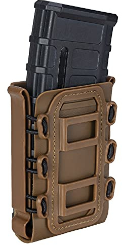 IDOGEAR Bolsa mag Bolsas para Revistas de Rifle de 5,56 mm, Carcasa Blanda Molle de 7,62 mm, Portador Magnético Universal para Revistas M4 AR15 M16 AK (Coyote Brown)