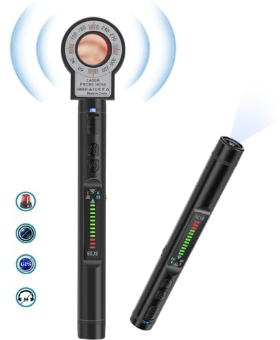 Nisanmoon Anti-Spion Kamera Detektor Versteckte Kamera Detektor Bug Finder für Detektor GPS Locator Tracker drahtlose Kamera Abhörgeräte Detektor mit 12 Level-Empfindlichkeit für Haus Büro Reisen Hote