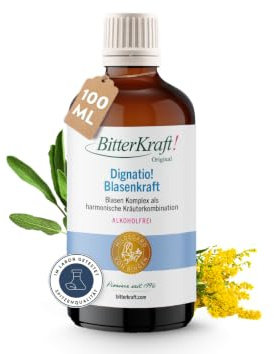 BitterKraft! Dignatio Blåskraft 100 ml – Ört droppar med gullris, brännässla & björk – stödjande vid blåssvaghet – vegan & utan tillsatser
