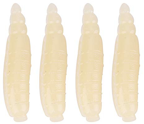Artificial Soft Lures, Small Artificial Maggot Grub Soft Lure Small Artificial Maggot Grub 200pcs 17mm Soft Like Fishing Baits