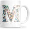 Cheerset Tasse avec Lettre et Initiale – Tasse à Café Alphabet Personnalisé avec Motif Floral – Tasse Personnalisé Mug Cadeau pour Femme, Maman, Dame, Amie – Cadeau Anniversaire, Fête des Mères (M)