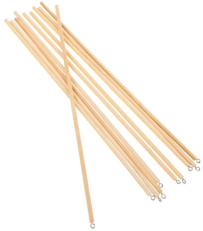 HEMOTON 10 Stück Handpuppen-Joystick Marionetten-steuerstangen Aus Holz Bastelstab Aus Holz Puppenmanipulationsstangen Handpuppenwerkzeug Schattenpuppen-manipulationsstäbe Khaki Metall