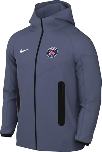 Paris Saint-Germain Tech Windrunner Nike Fußballkapuzenjacke Aus Fleece Für Herren, Diffused Blue/Weiß, HJ6432-491, XL