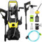Dibaful 2200W Hochdruckreiniger 150 Bar Arbeitsdruck 540 l/h Fördermenge | Waschanlage Tragbarer Mobiler Pressure Washer Pistole | Druckreiniger 2-in-1 Düse 5M Hochdruckschlauch für Auto Boden