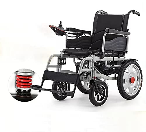 All Terrain - Sedia a rotelle elettrica pieghevole per anziani, motore da 500 W, senza manutenzione, con joystick a 360° anti-ribaltamento, per mobilità esterna