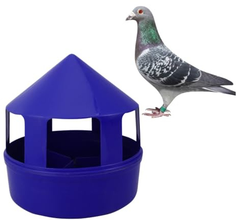 Toyvian Mangeoire à Pigeons Multifonctionnelle Trois Compartiments PP sans Odeur Bleu pour Alimentation Oiseaux Domestiques Petits Perroquets Et Perruches
