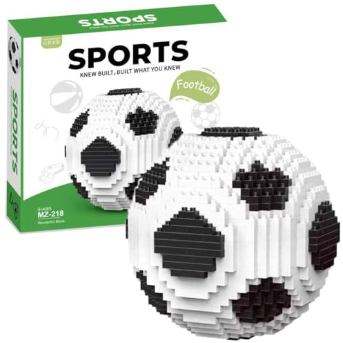 Calcio Building Blocchi Calcio Costruzioni Giocattoli Set di Mattoncini da Costruzione 3D Pallacanestro Blocchi Incastro Adatto Bambini e Adulti per Party Natale